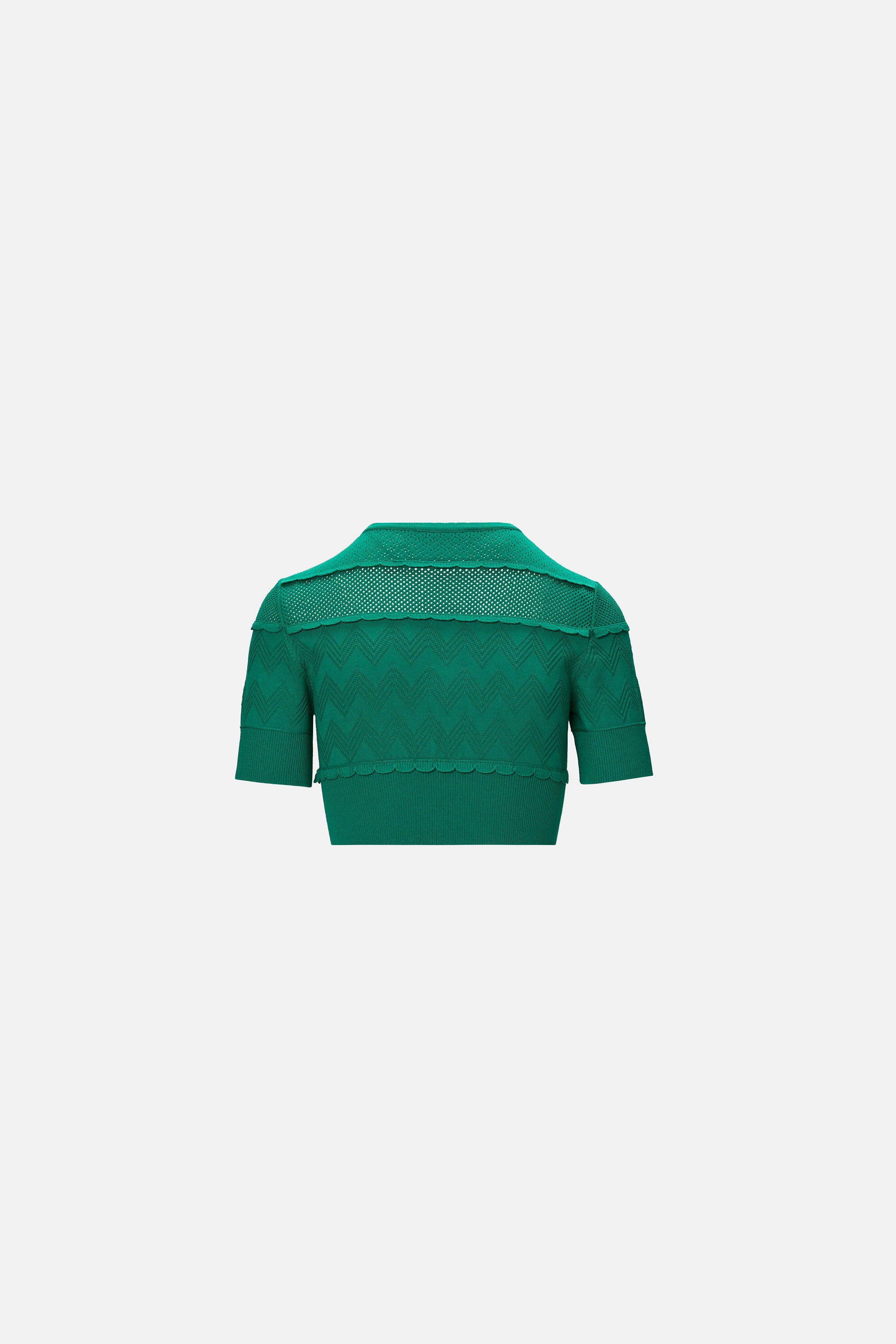 Crop top tricotat verde