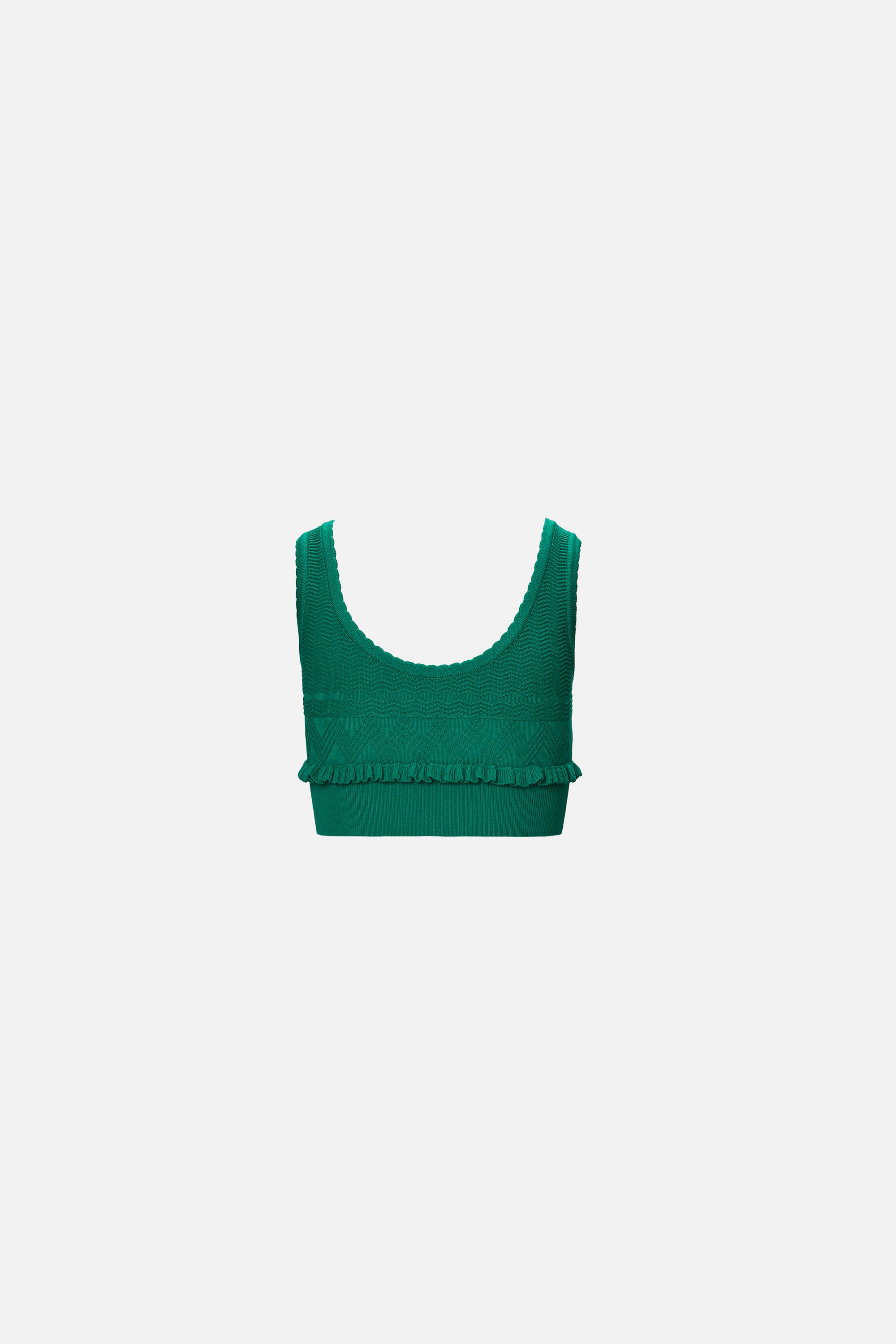 Bustieră tricotată verde