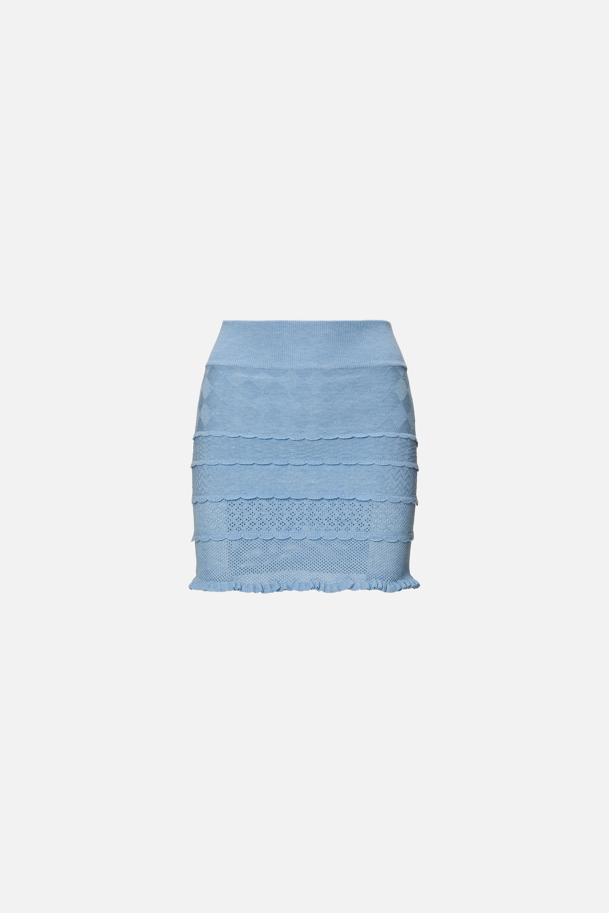 Fustă Mini Tricotată bleu