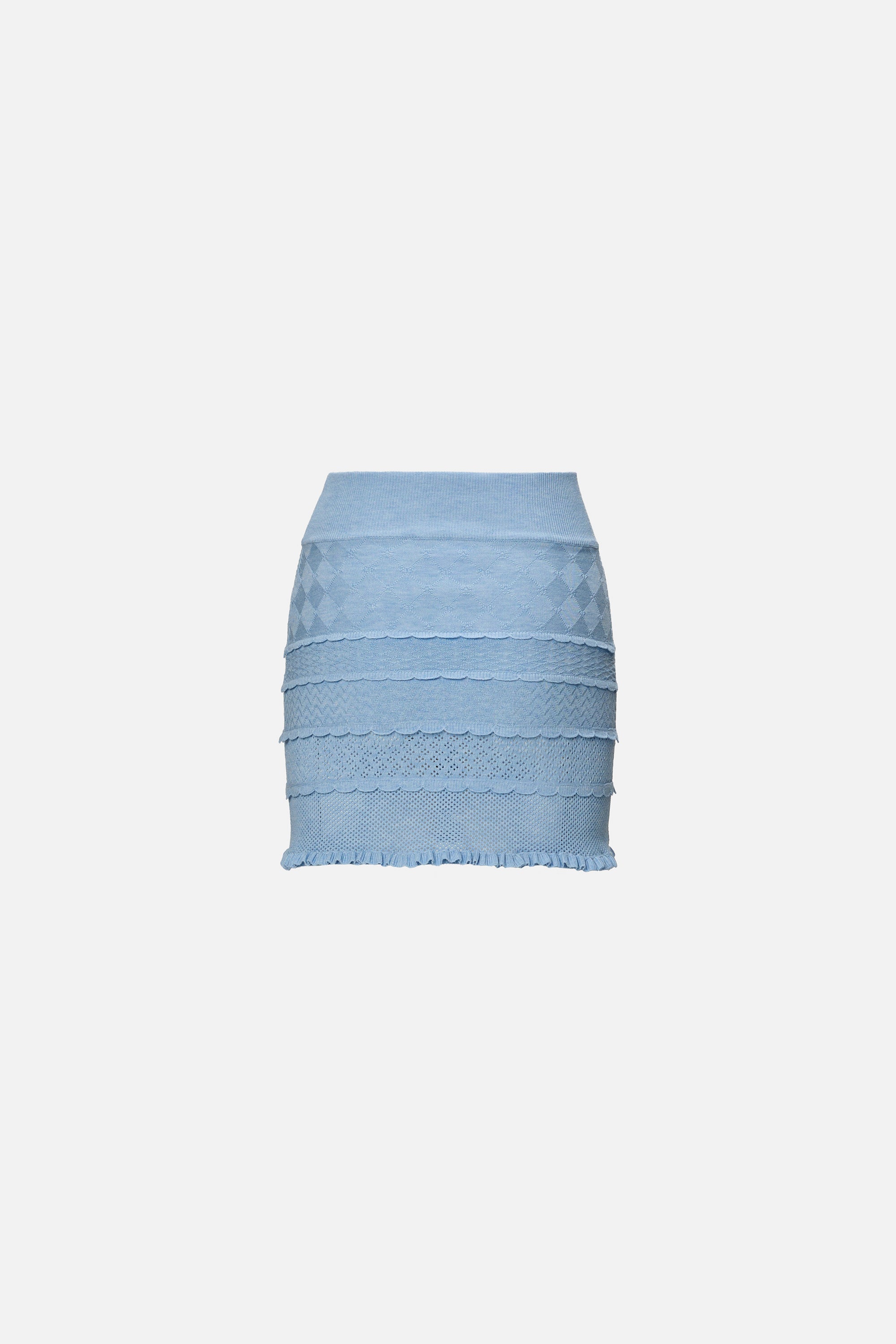 Fustă Mini Tricotată bleu
