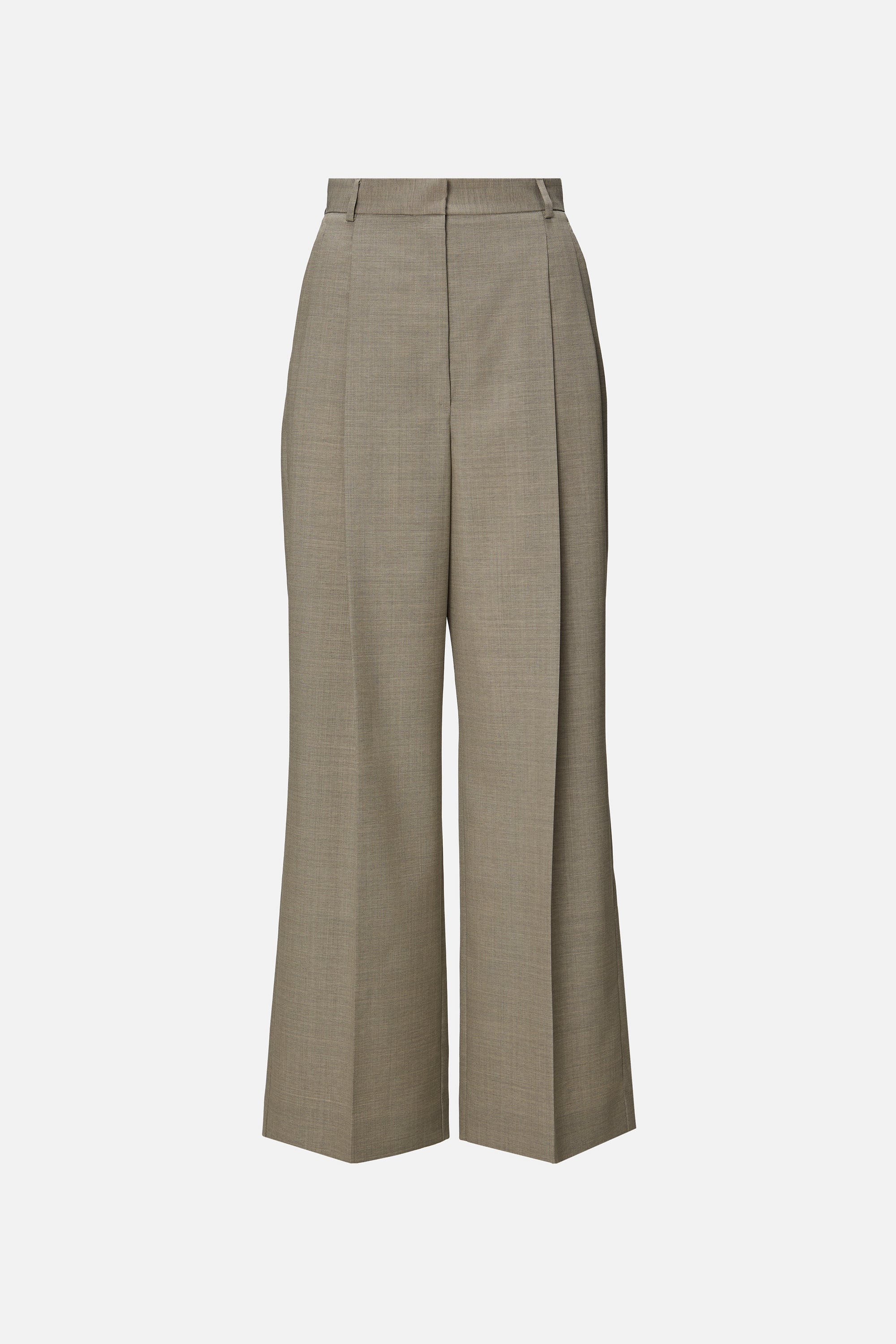Pantaloni wide leg bej