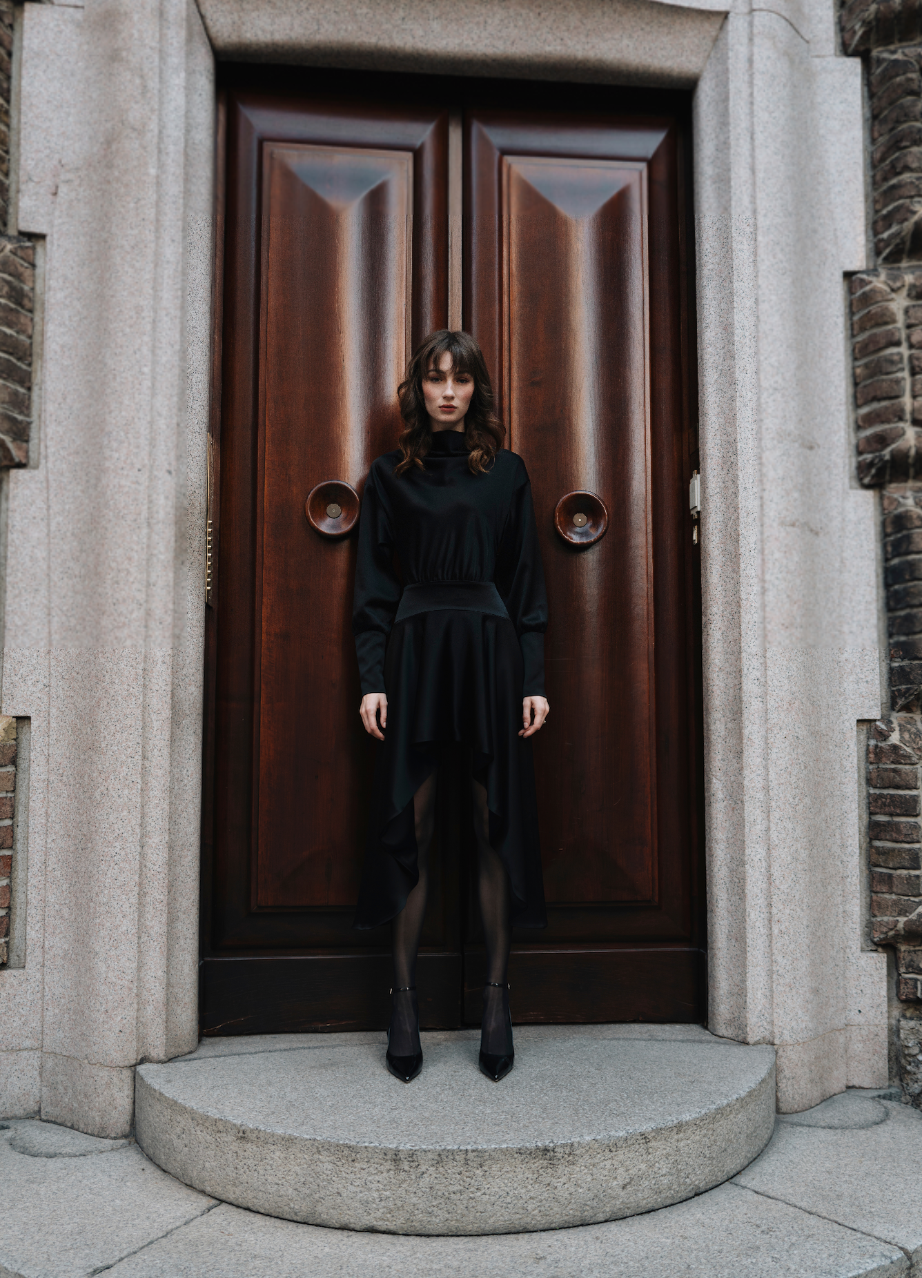 Rochie astimetrică neagră