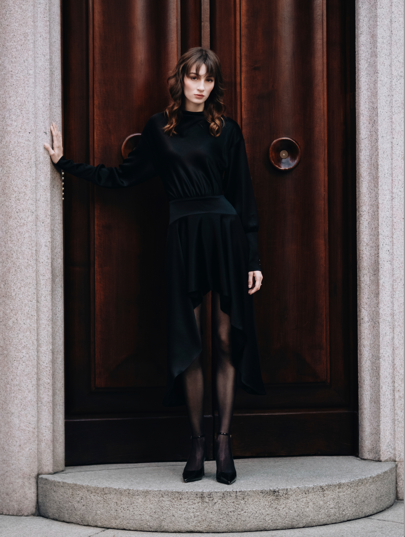 Rochie astimetrică neagră